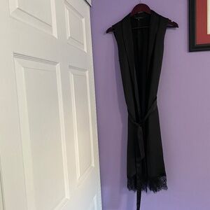 Dynamite Long Satin Vest with Lace detail M